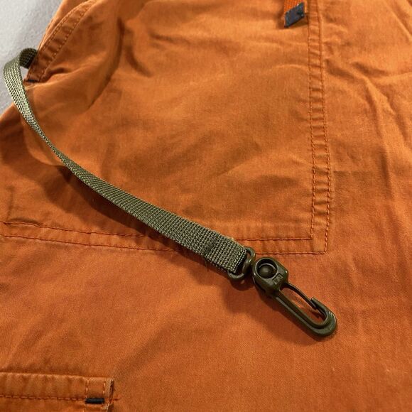 Abercrombie & Fitch Capri Cargo Pants Womens Size 8 Orange Green Y2K Utility - Picture 6 of 11